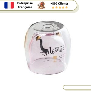 Verre à Thé Le Chat Rose