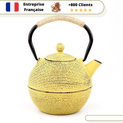 Théière en Fonte Tetsubin Jaune 780ml | KIIRO