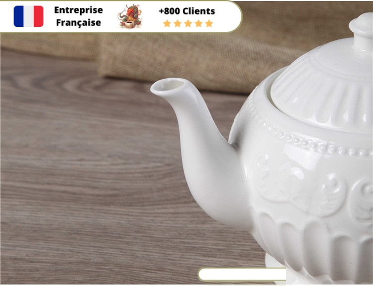 Théière en Porcelaine BLANCHE 1L | LACE – Image 3