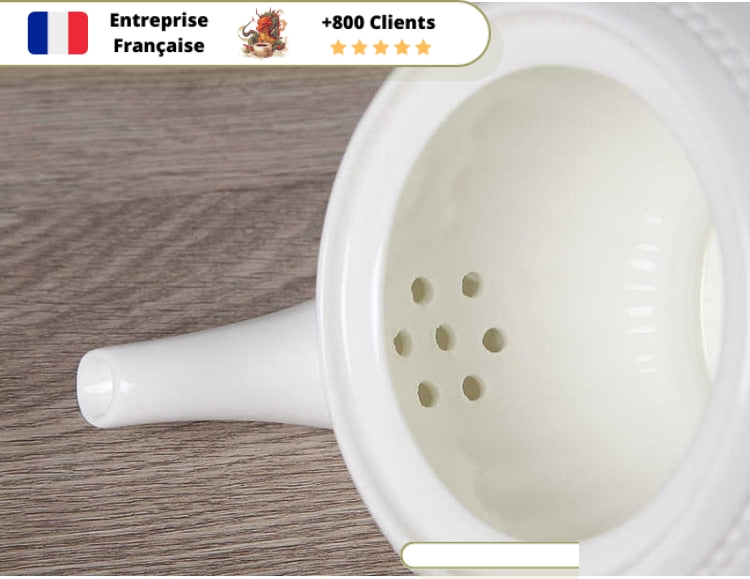 Théière en Porcelaine BLANCHE 1L | LACE – Image 4