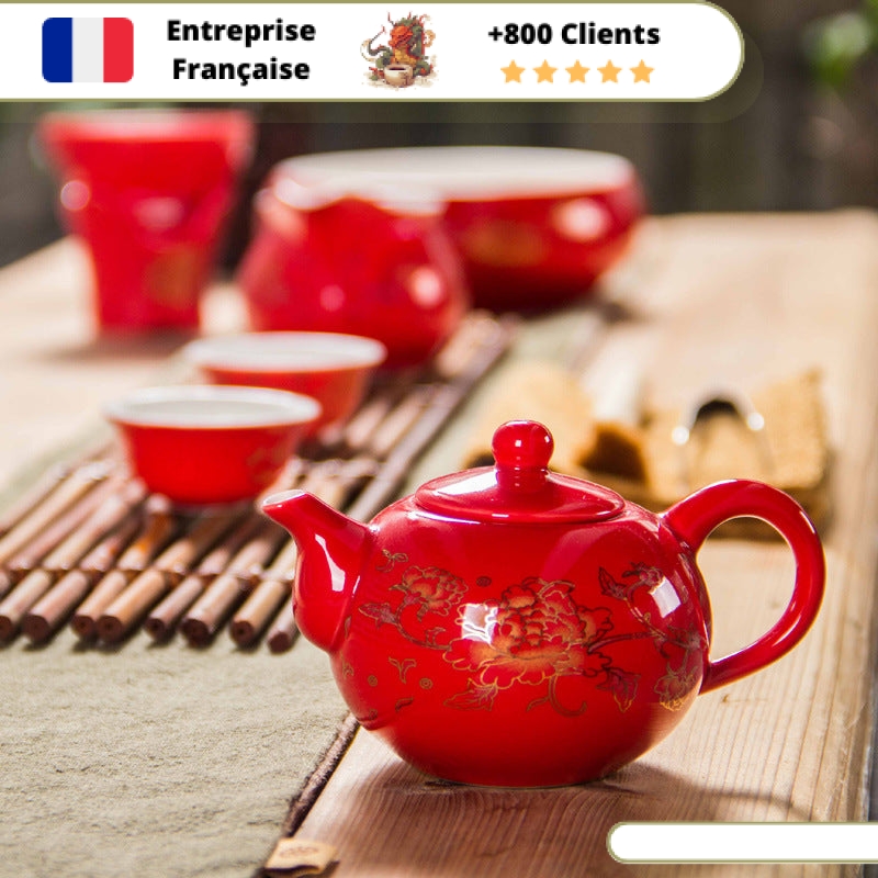 Théière en Porcelaine Chinoise Rouge 200ml | HÓNG – Image 3