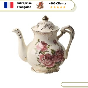 Théière Porcelaine Anglaise Ancienne