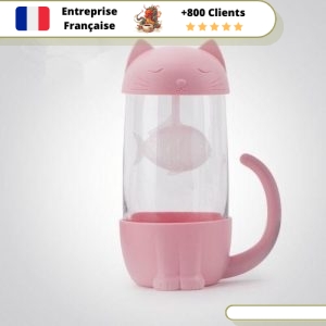 Tasse à Thé avec Infuseur Mon Chat Rose