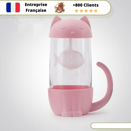 Tasse à Thé avec Infuseur Mon Chat Rose