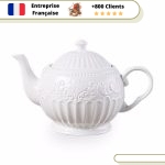 Théière en Porcelaine BLANCHE 1L | LACE