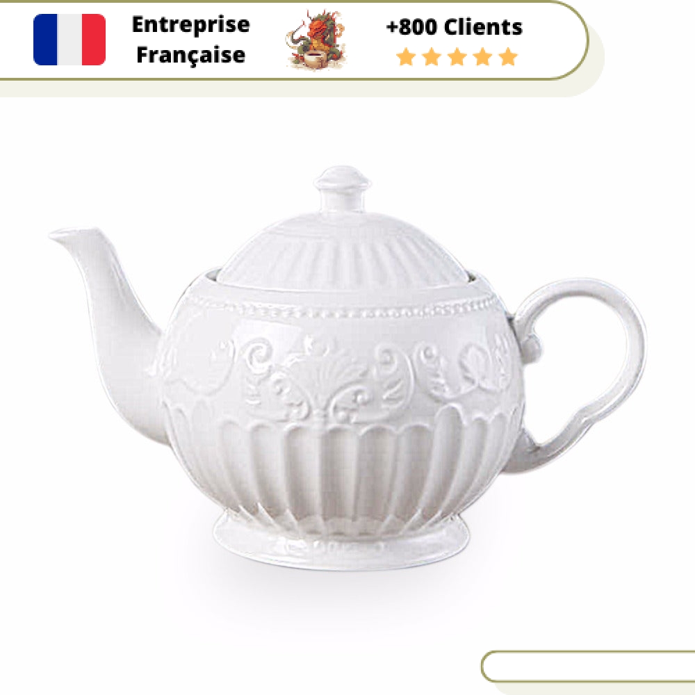 Théière en Porcelaine BLANCHE 1L | LACE