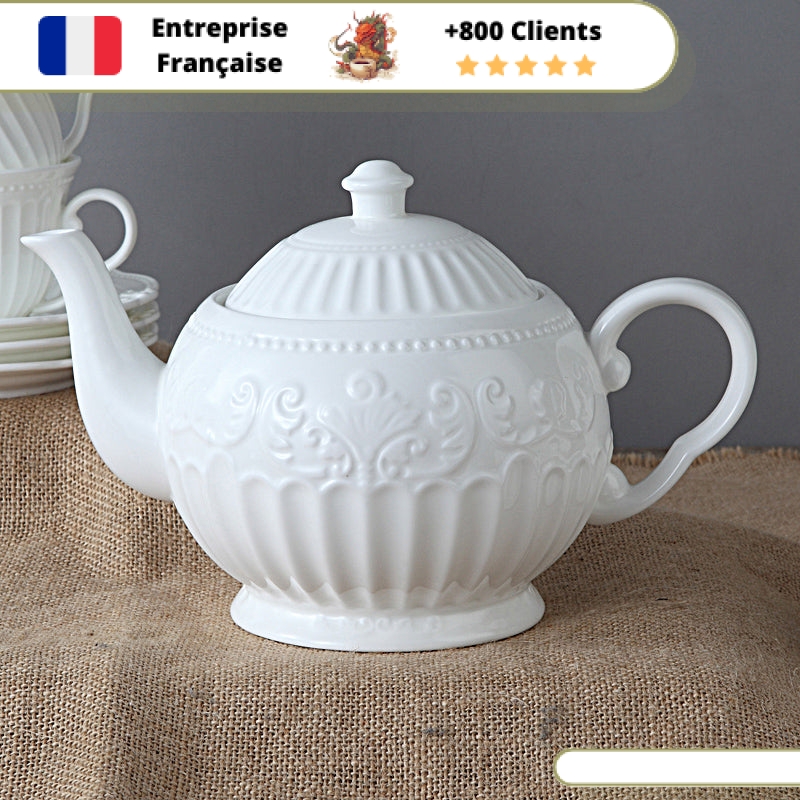Théière en Porcelaine BLANCHE 1L | LACE – Image 2
