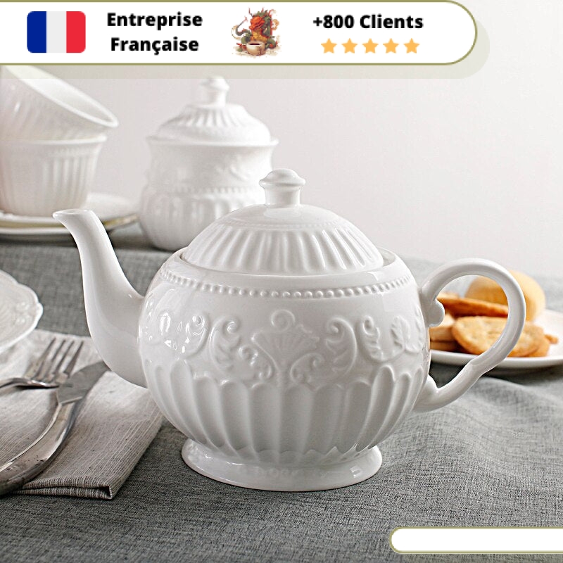 Théière en Porcelaine BLANCHE 1L | LACE – Image 5