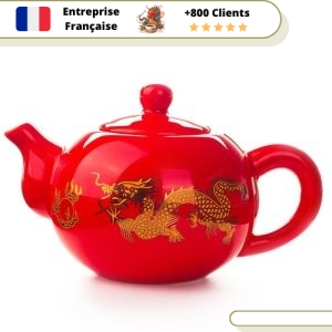 Théière en Porcelaine Chinoise Rouge 200ml | HÓNG