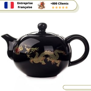 Théière en Porcelaine Chinoise Noire 200ml | HĒI