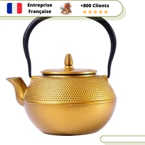 Théière en Fonte Dorée 1,2L