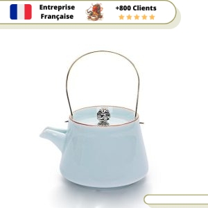 Théière en Porcelaine Bleue